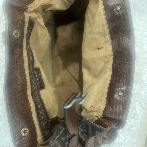 FENDI Tobacco Zucca Chef De Jour Canvas/Leather Medium Tote Bag - Picture 12 of 16